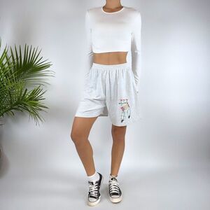 Vintage 90s 2000s High Waisted Printed Casual Athletic Bermuda Shorts / Size: S